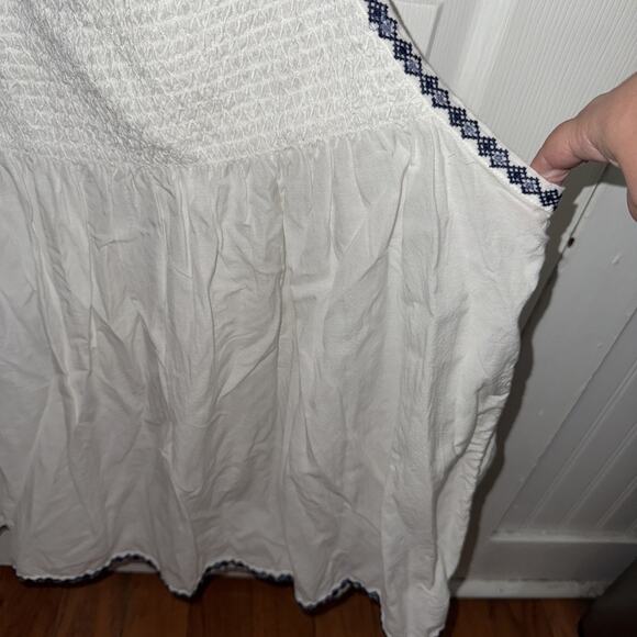 Anthropologie Pilcro Harlee‎ White Sleeveless Embroidered Top XL Red White Blue - Picture 6 of 6